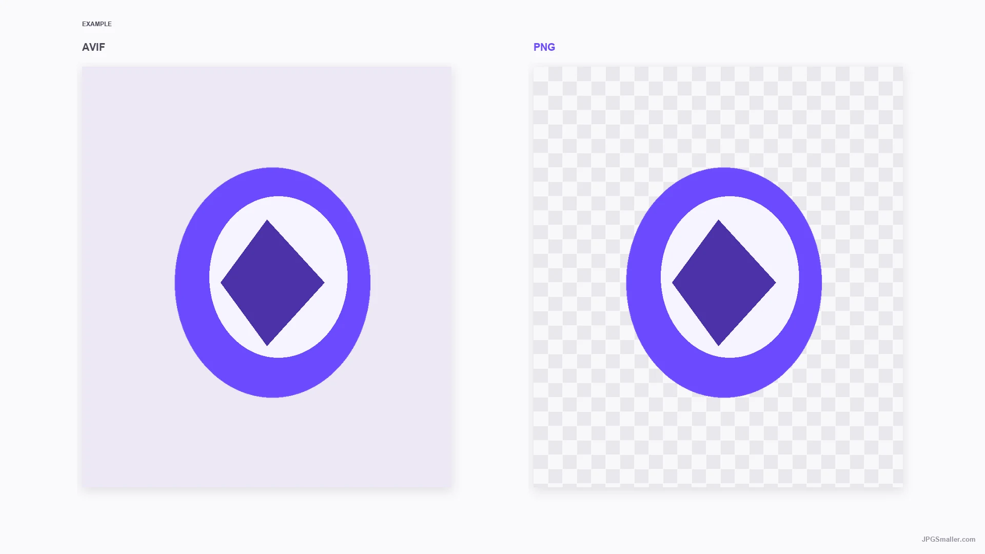 Format example converting to PNG, with a graphic on a transparent checkerboard